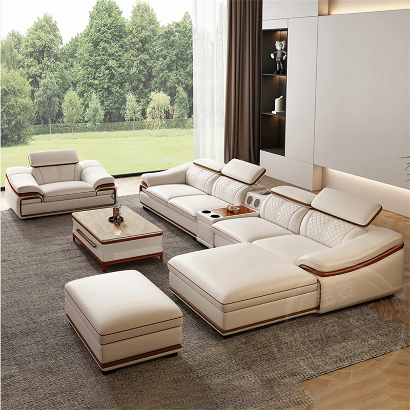 Big house combination Top quality living room new U shaped sofa designs Fancy New Model corner Seater home furniture On Sales