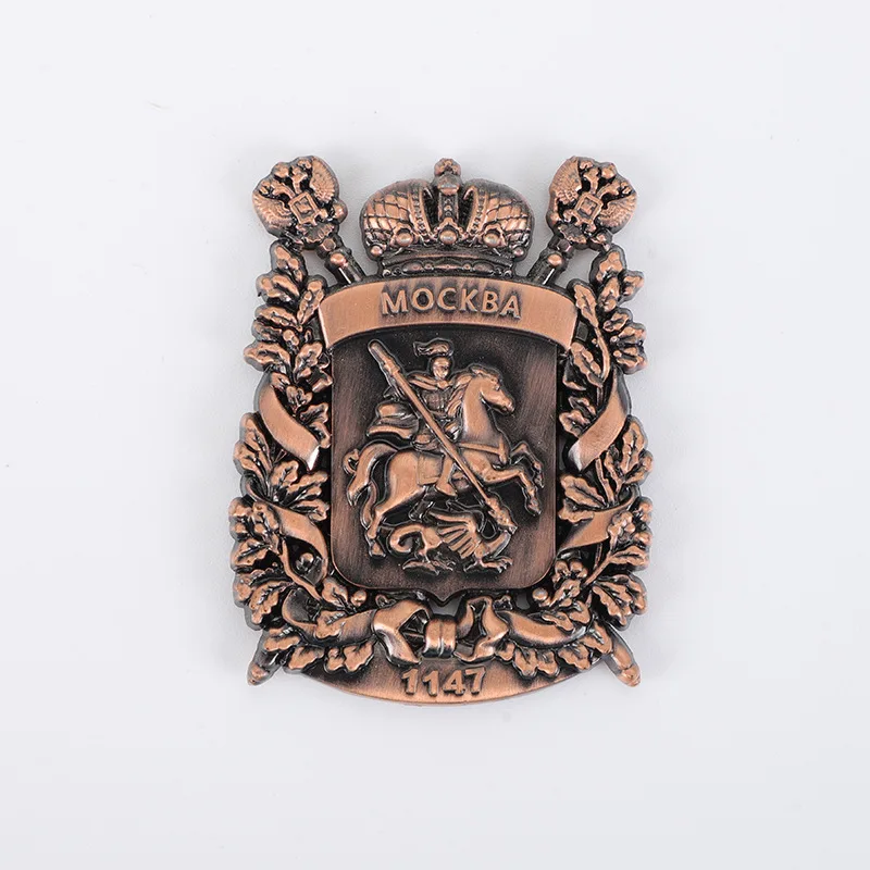 Switzerland Russia Mockba Custom Zinc Alloy Metal Fridge Magnet Refrigerator Souvenir Magnets