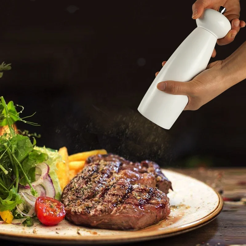 10 inch white color pepper grinder mill wood