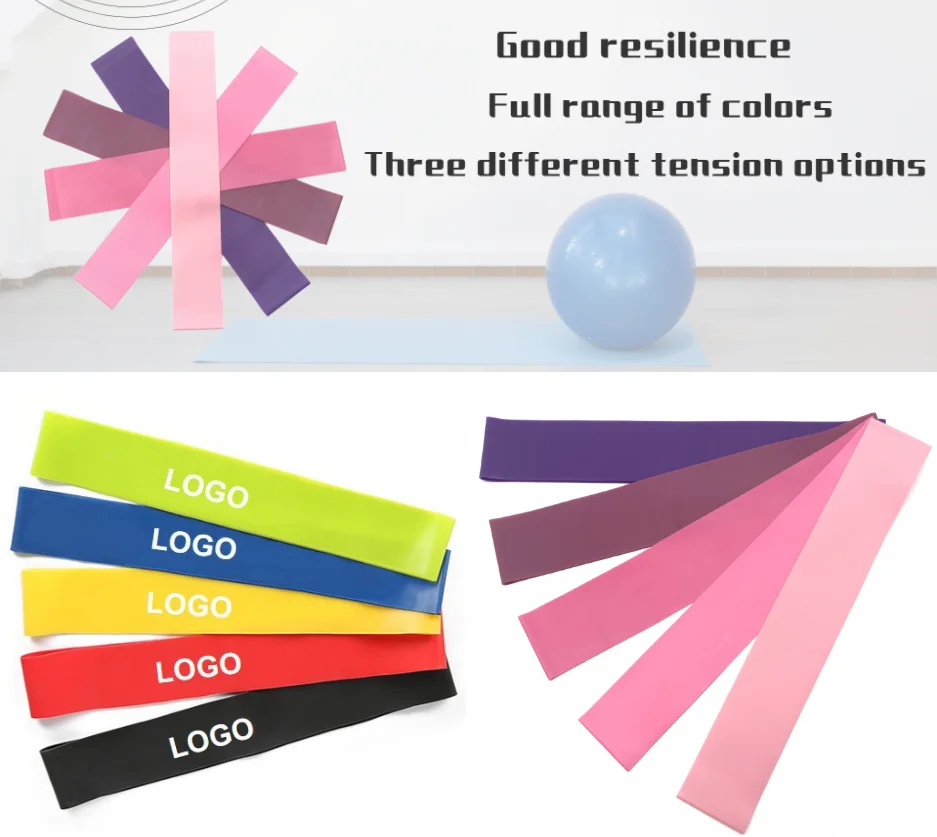 Latex Resistance Loop Bands Portable Custom Popular Hip Exercise Elastic Resistance Yoga Bands