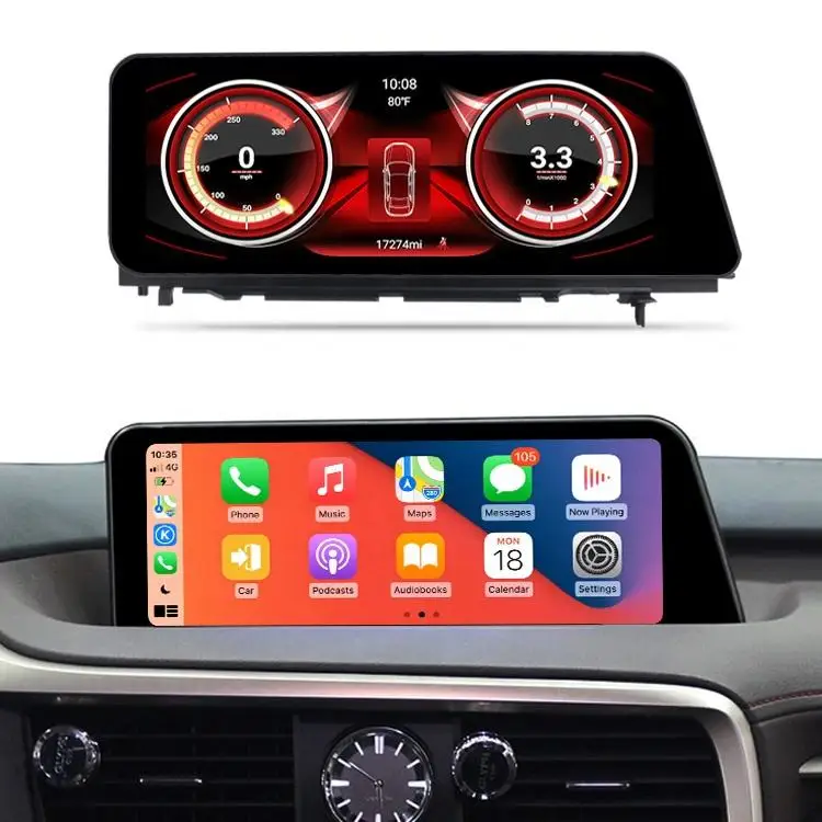 YZG Car DVD Player Top Qual 12.3' Car play Screen Upgrade Radio Double Din Android Rx 2015 300 400H Navi 350 For Lexus