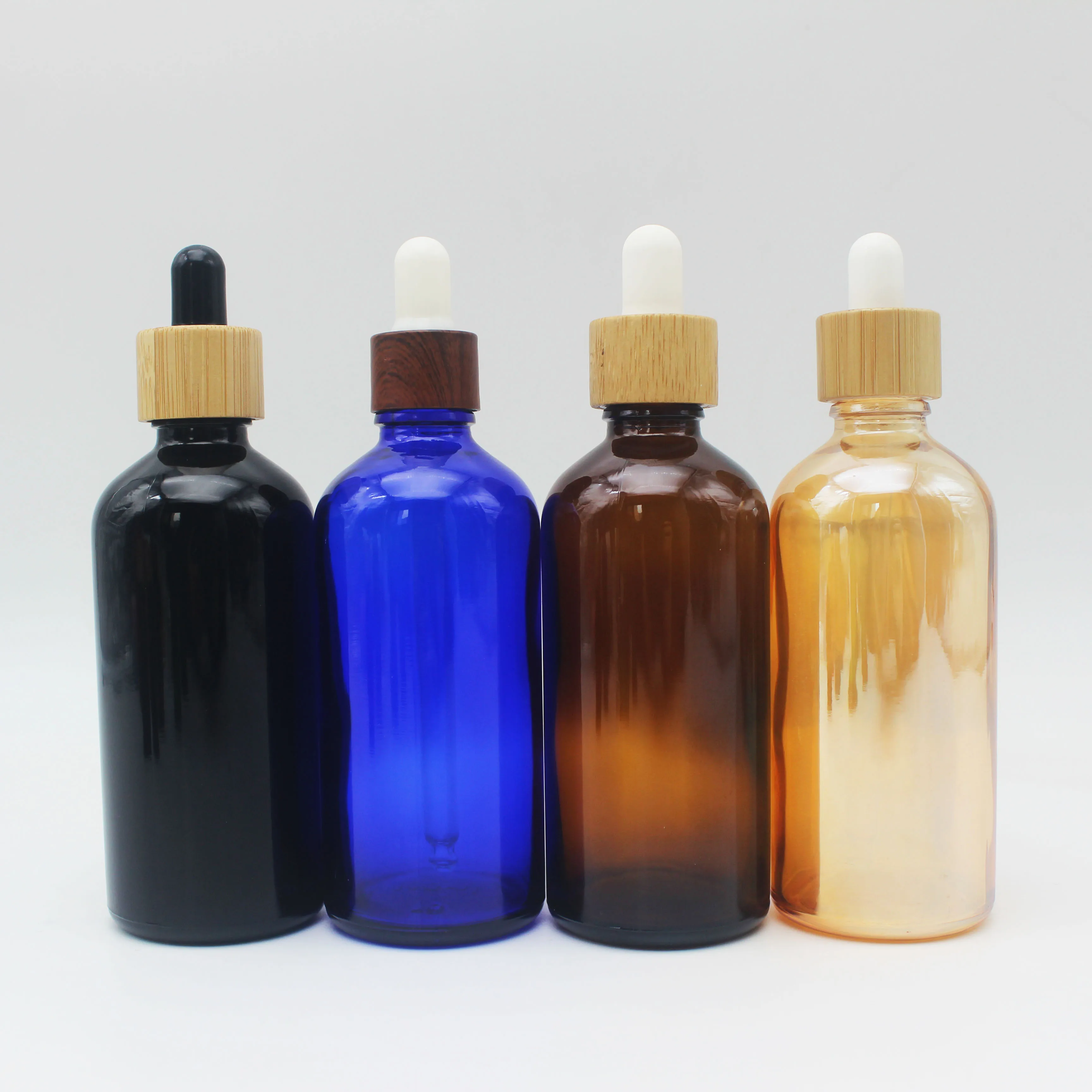 15ml 30ml 50ml 100ml bamboo lotion bottle with lid glass cosmetic bottle empty dropper container wholesale BBD-045Z