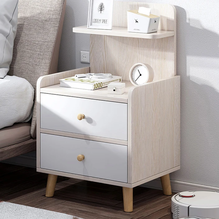 Modern New Design Clear Vintage Tempered Marble Nightstand Versatile Bedside Coffee Table For Bedroom Or Living Room