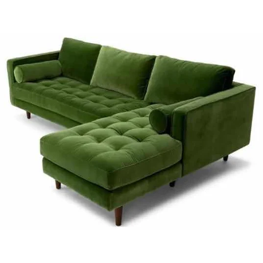4 seater Velvet corner reversible sofa