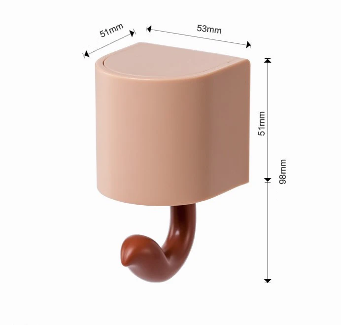 Home creative funny Cartoon Animal Squirrel Hiding Storage Bathroom Kitchen Hanging Hook Pasting Wall Hooks