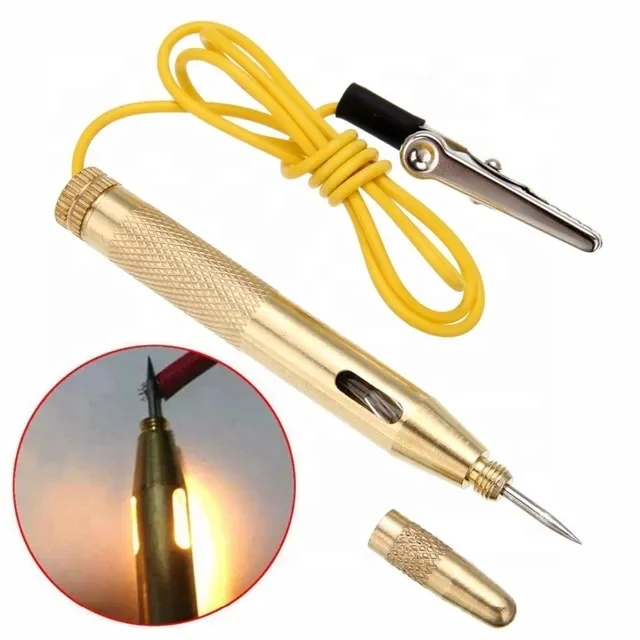 Auto Car Light Circuit Tester Lamp Voltage DC 6V 12V 24V Copper Test Pen Detector Probe Light System Test Probe Lamp
