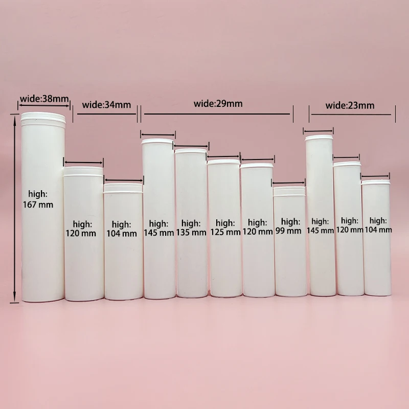 Cheap Plastic Effervescent Tubes Desiccant Topper for 30ml/60ml Effervescent Tablets PE Material Screw Cap Use Medicine Industry