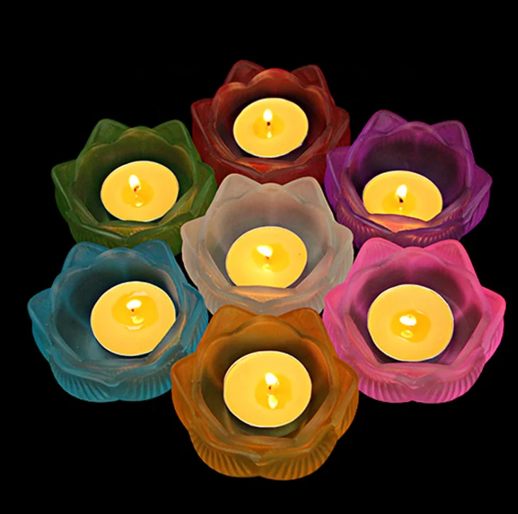 Buddha Festival Bulk Tealight Candle Holders 7Colour Flower