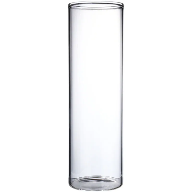 Bottomless Borosilicate Clear Tall Glass Cylinder for Water Juice Beer Drinks and Cocktails and Mixed Drinks
