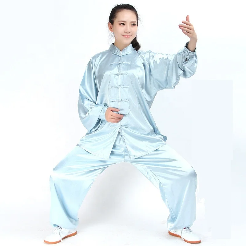 Long Sleeve Traditional Material Suit Chinese Kung Fu Tai Chi Uniform Tang Suits Unisex Wushu Uniforms