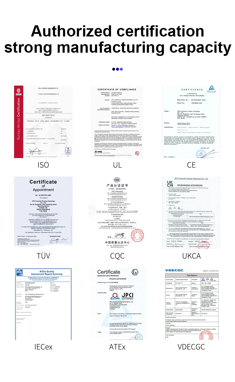 Ultimheat Electric heaters for clean energy appliances With insulation foam, thermostat Customised 9SU heater