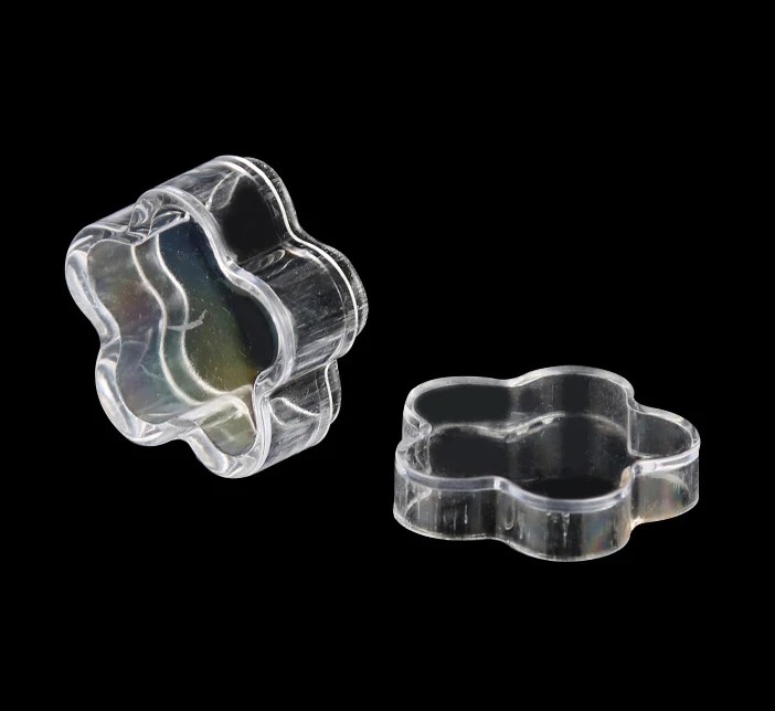 4g mini transparent plum-shaped cosmetic packaging box cream box case