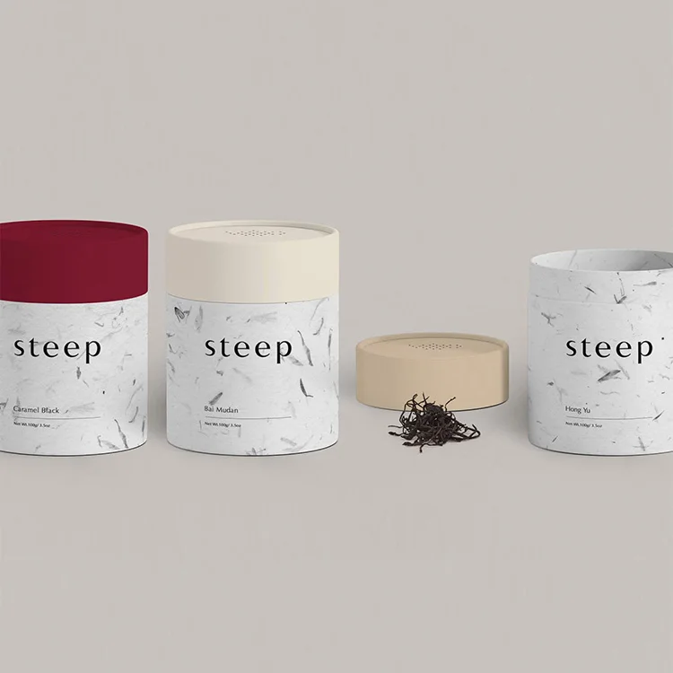 Пищевой биоразлагаемый картонный трубчатый шейкер для специй, чая, порошка, размер под заказ