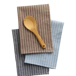 International popular cotton linen art striped placemat home napkin