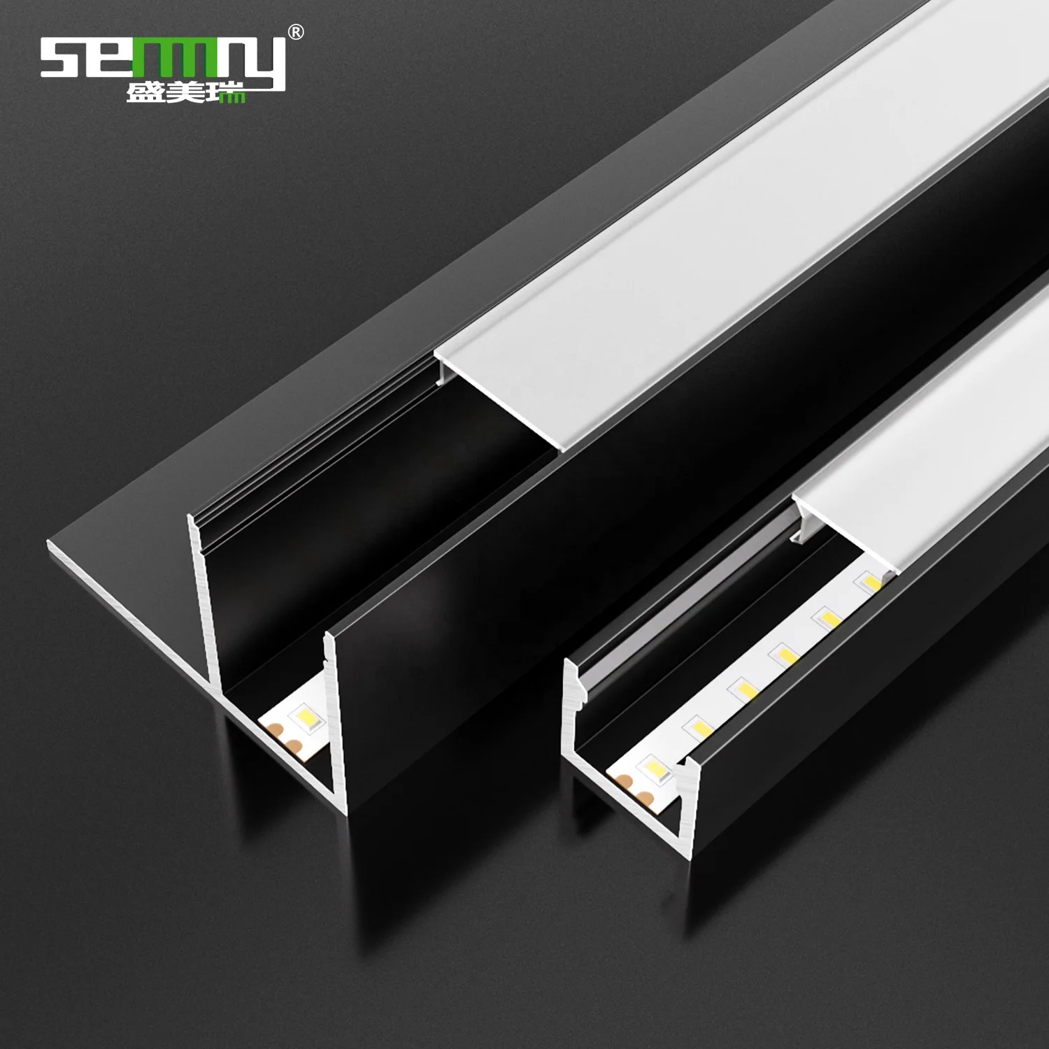 Foshan Spot wholesale aluminum tile trim profile for LED tile waist trim For wall decoration in shopping malls