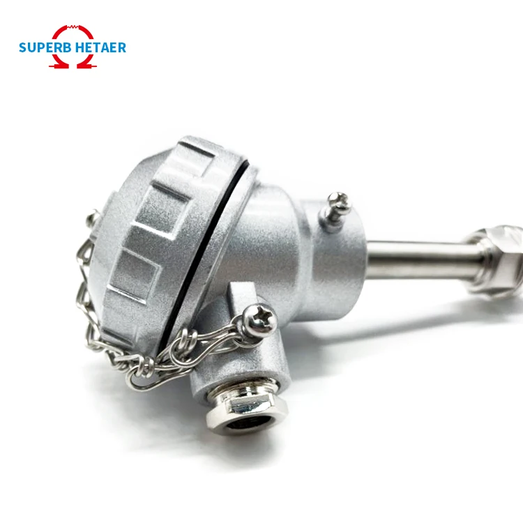 High Temperature armored wzp temperature sensor thermocouple pt100 rtd with single thread