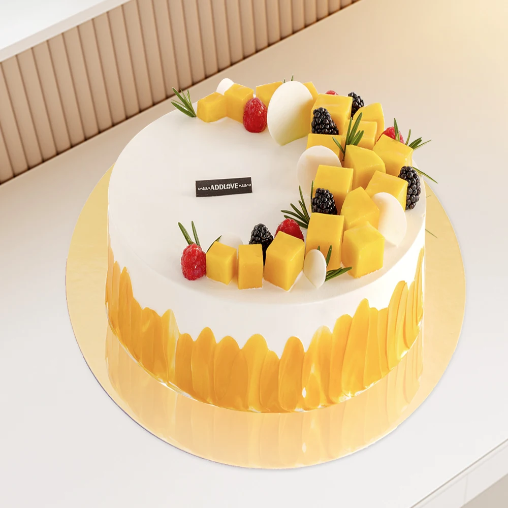 high quality golden cake board 2.5mm round different size disposable base cake drum