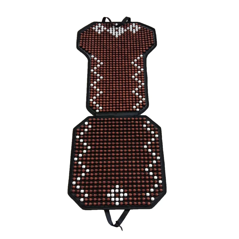 Universal Wooden Bead Car Seat Cover Natural Wood Beads Seat Mat Massage Breathable Seat Cushion