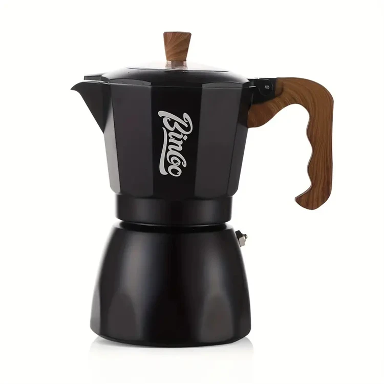 Bincoo Classic Stovetop Espresso and Coffee Maker Moka Pot for Italian and Cuban Cafe Brewing 3 Espresso Cups
