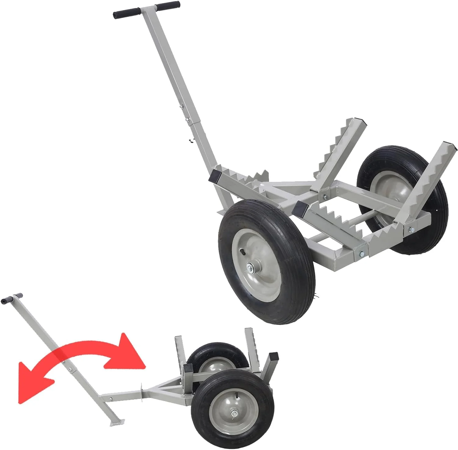 Timber Tuff Steel Log Carrier Dolly with Skidding Arch  For  Riding Mower or ATV