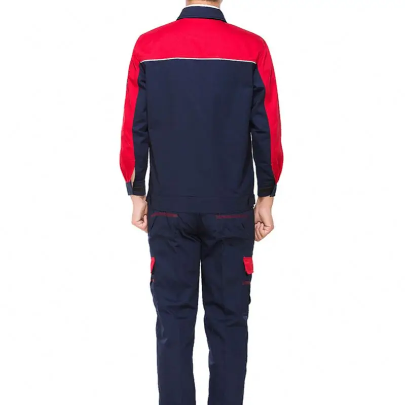 Stylish Two Colors Safety Workwear Man Clothes Work Place Electrician Workwear Uniform For Staff