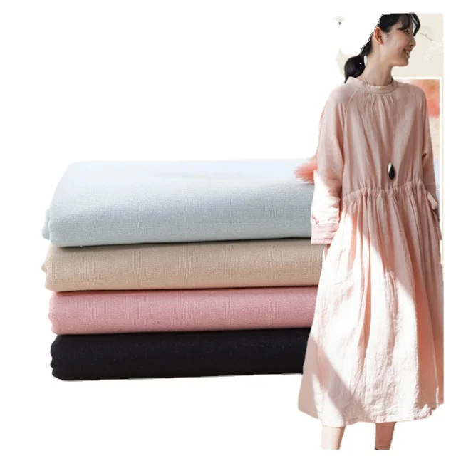 Ткань хлопчатобумажная льняная для одежды для ванной, рабочая одежда, женское платье, ширина 11S, 150 см, много цветов