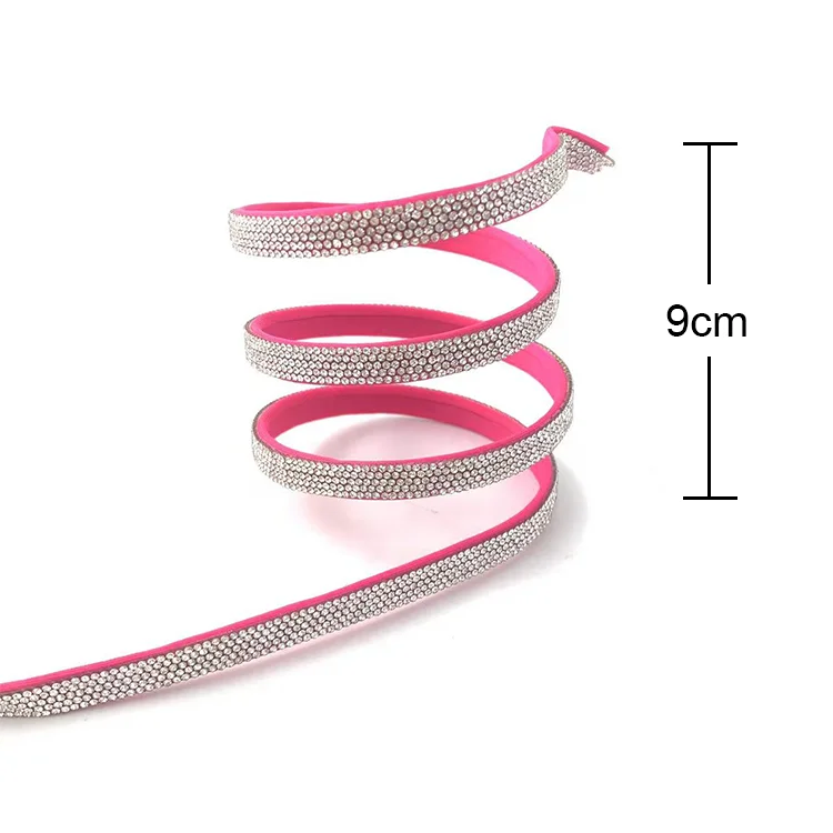 Shoe Boots Spare parts Fashion accessories rhinestone striped shoe decoration crystal rope