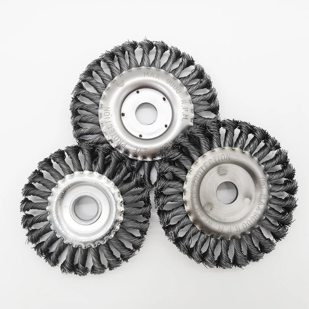 
Stainless Steel wire round disc cleaning brush steel wire Industrial weeding brush 