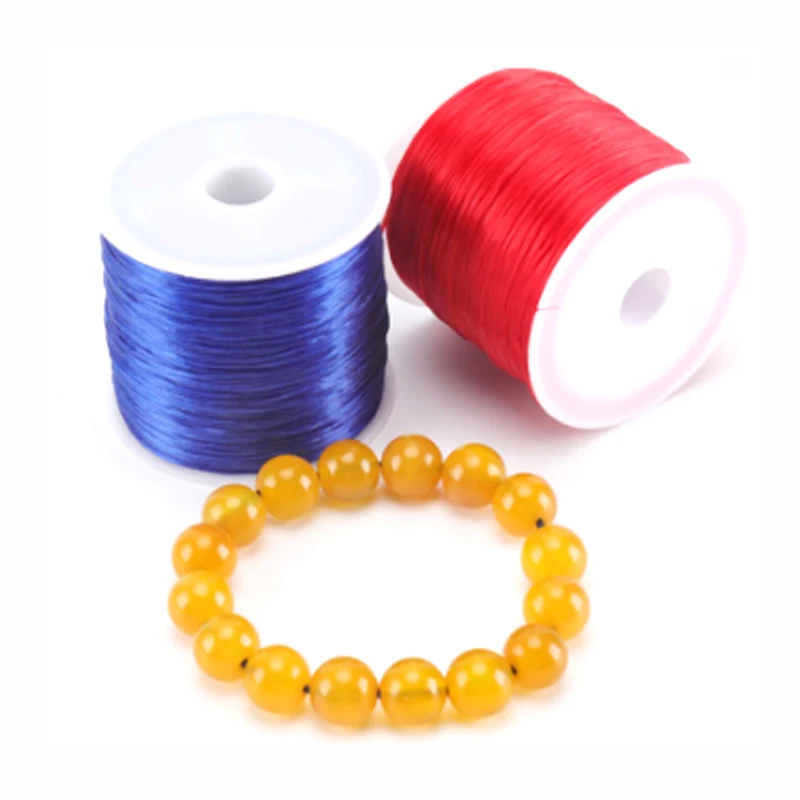 Strong Elastic Crystal Beading Cord 0.5mm Rounded for Bracelets Line Stretch Thread String DIY Necklace