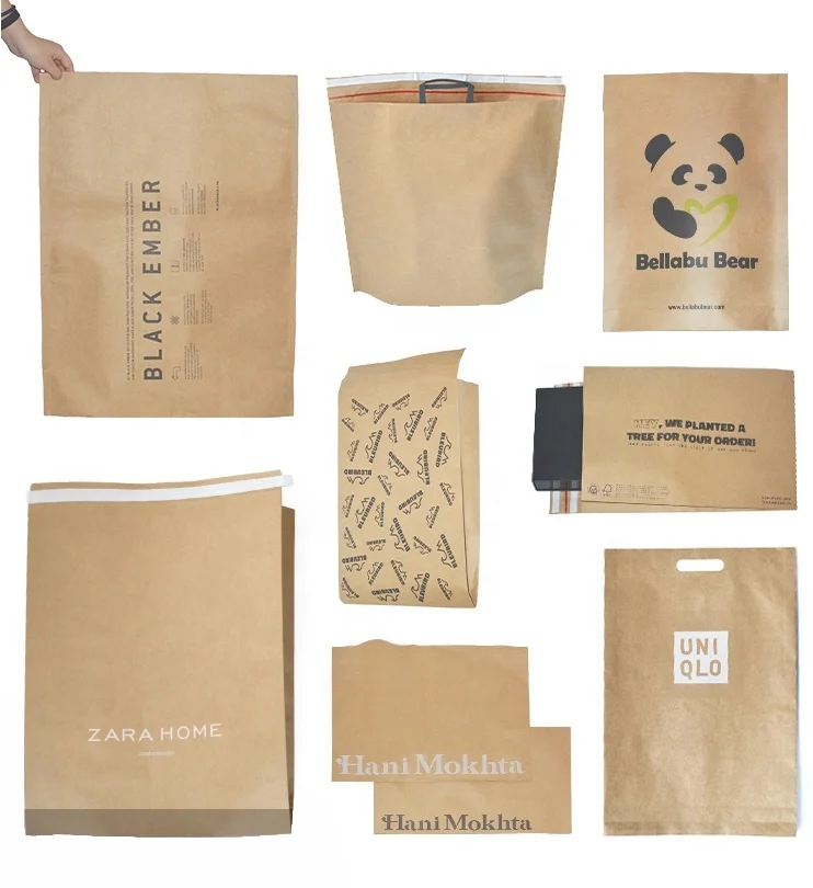 GDCX Postage Bag Custom Logo Post Packing Packaging Package Eco Mailer Biodegradable Plant Based Polymailers And Paper Bags