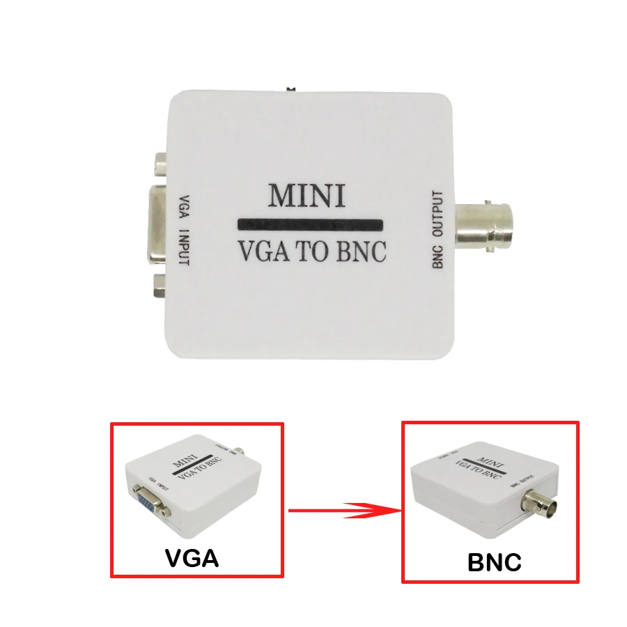 VGA to BNC Video Converter Convertor Box Composite Mini HD VGA to BNC Adapter Conversor Digital Switcher Box For HDTV Monitor