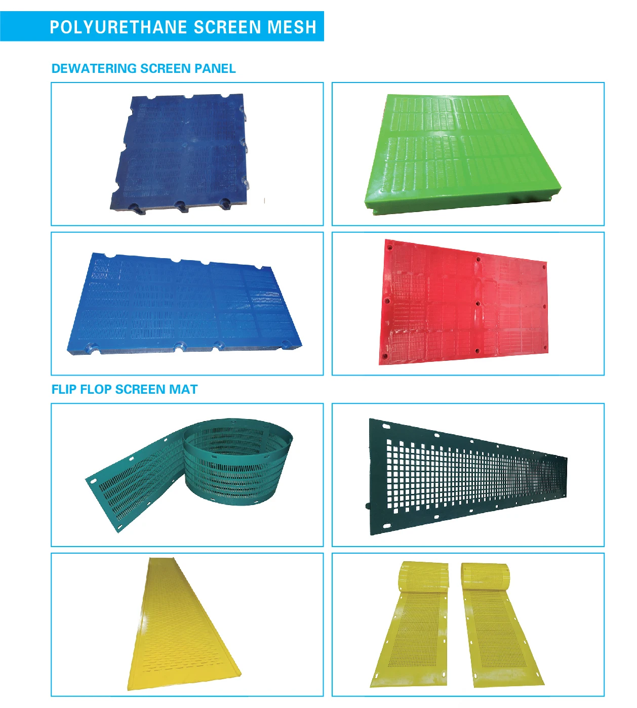 Open-cast Poly Urethane Modules Screening Polyurethane Dewatering Screen Mesh Panel For Vibrating Screen Mesh Sieve Machine