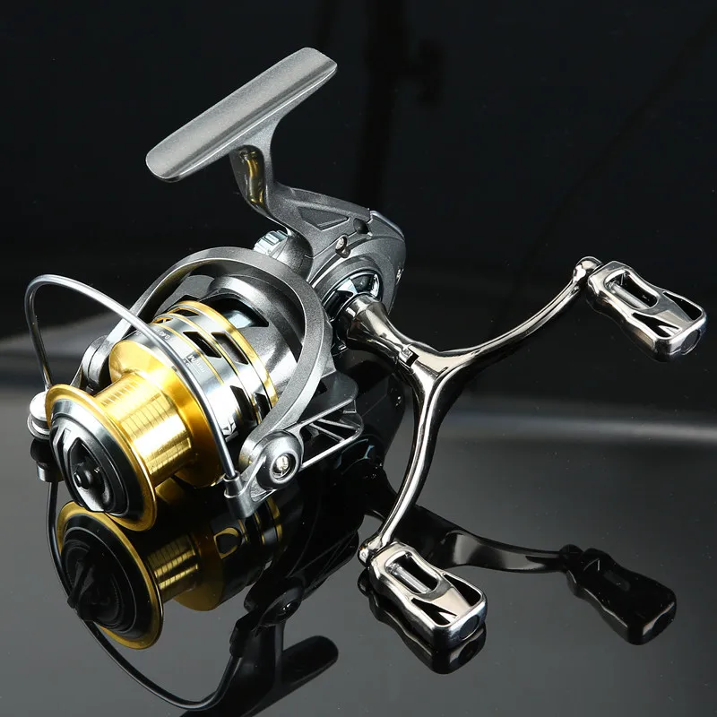 Powerful Spinning Reel Lightweight Saltwater Spinning Double Rocker Fishing Reel Sea Rod Casting Rod Spinning Wheel Fishing Reel