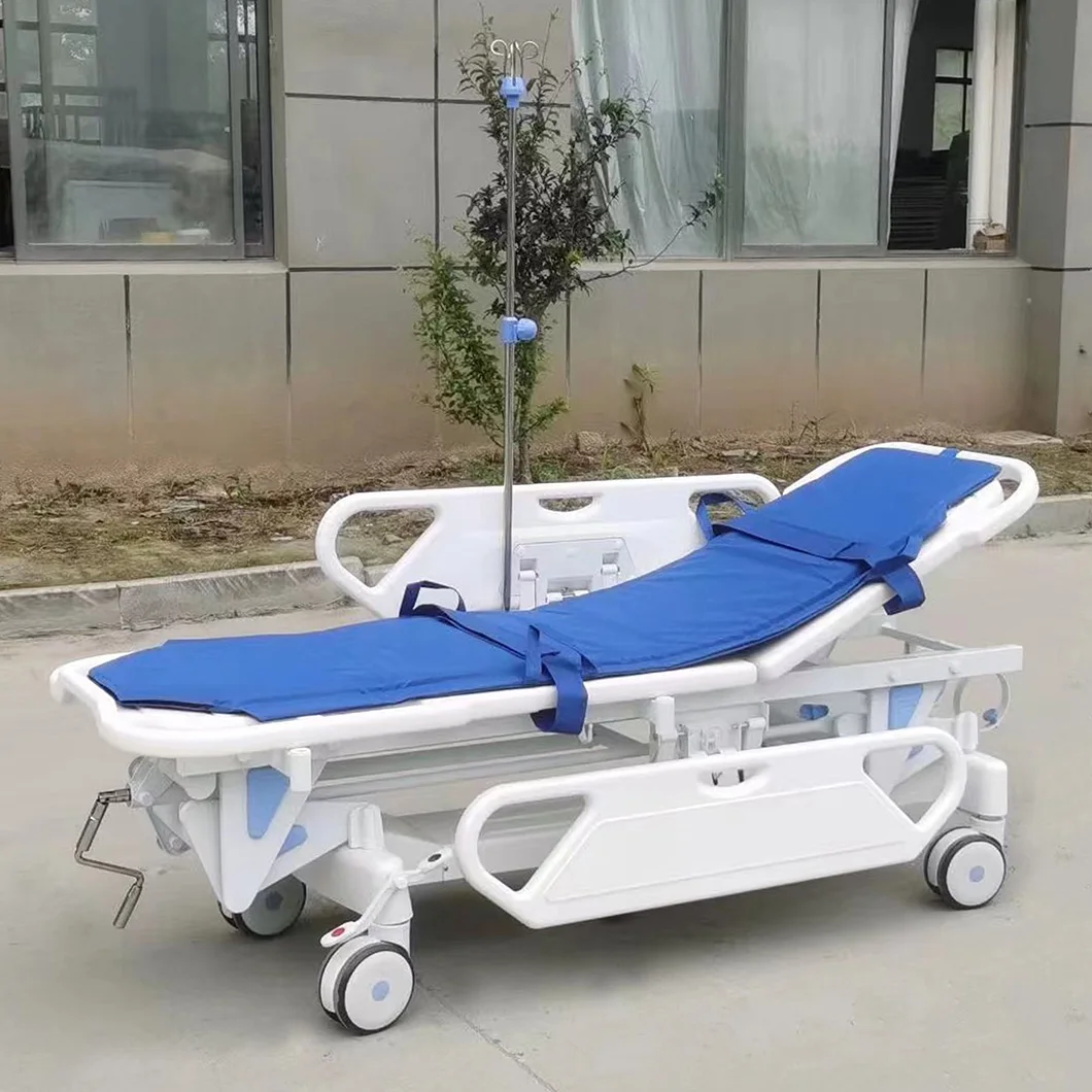 Medical Emergency Stretcher Trolley Ambulance Stretcher Trolley Patient Transfer Bed for Sale