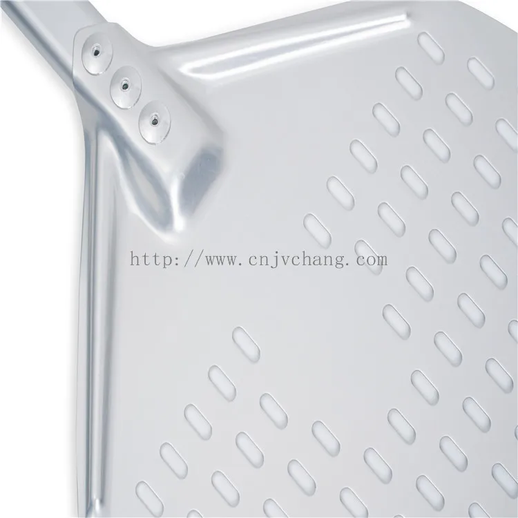 Unique Customized Stainless Steel Pizza Paddle Spade Aluminum Perforated Pizza Peel Shovel with Detachable Handle For Baking