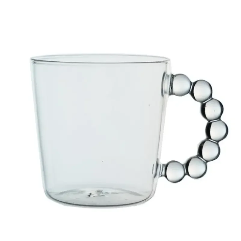Embossed Vertical Grain Latte Glass Cup Stackable Juice Water Drinkware Wholesale Glassware Coffee Mug for Gift