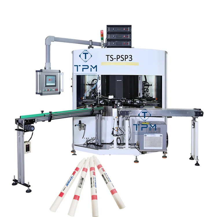 Automatic cylindrical multicolor UV glass plastic bottle screen printing printer machine