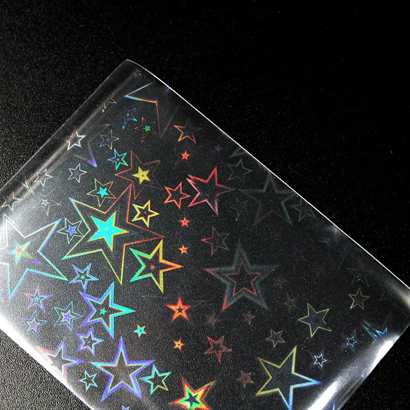 100pieces/pack Stars Laser Flashing Card Sleeves Kpop 57x88mm Reusable Hologram Photo Card Protector Sleeves