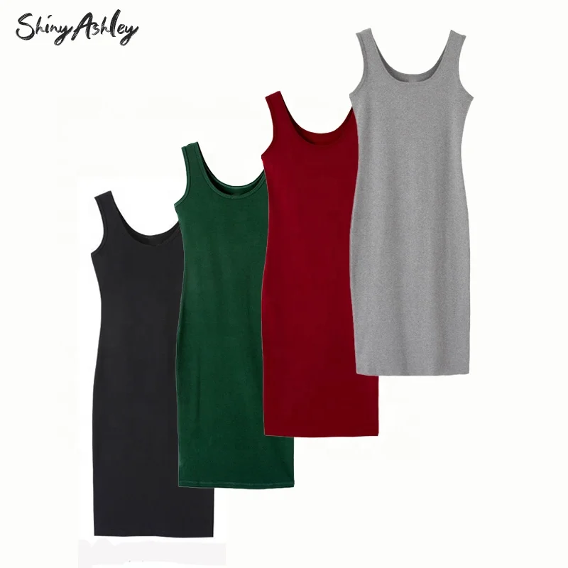 Tank top base dress long strappy dress large size dress base skirt lounge wear sleepwear women nightgown