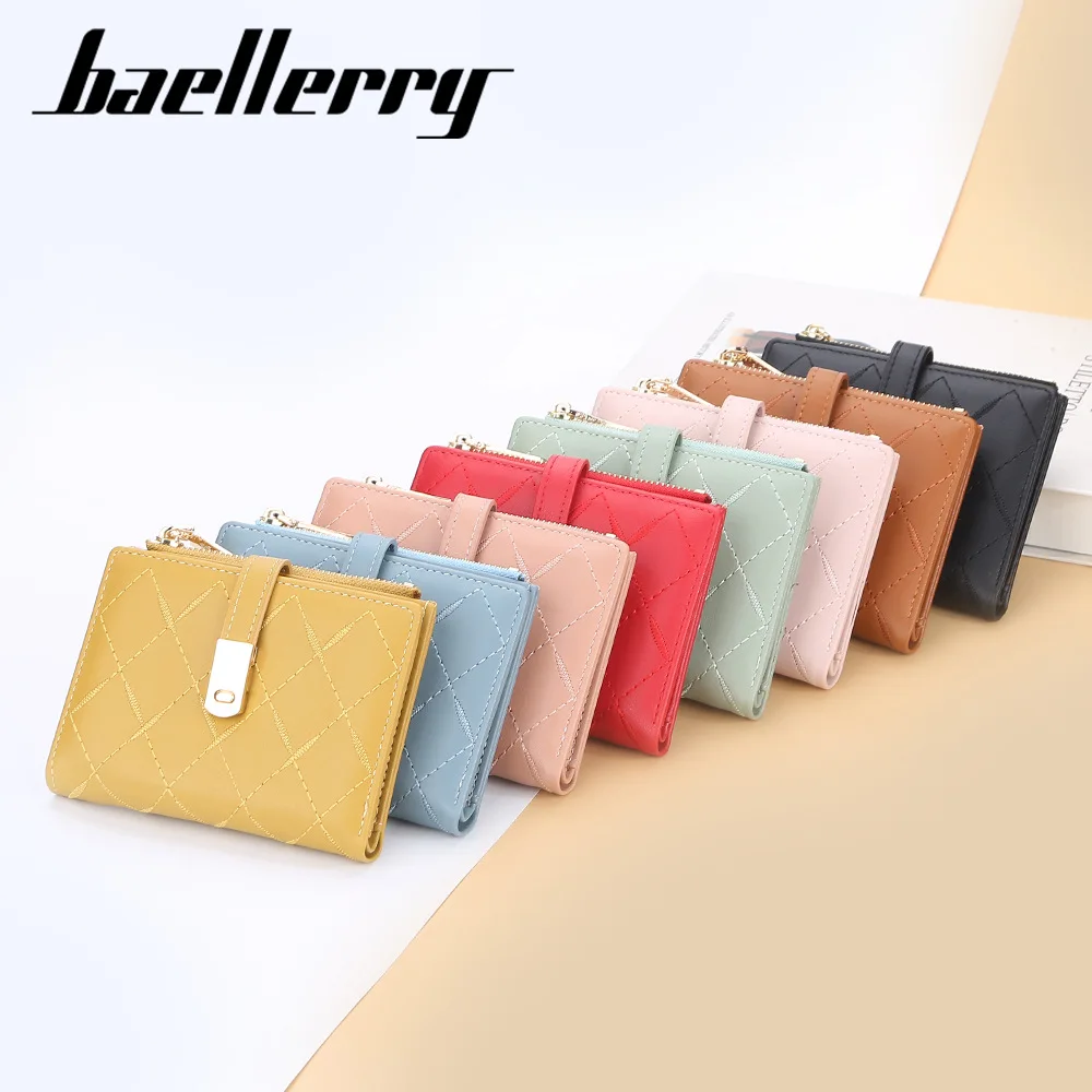 Baellerry Mini Slim Leather Credit Card Case Card Holder Fashion Coin Purse Brand Wallets For Women