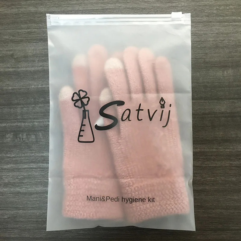 Wholesale thick frosted ziplock bag clothes for clothes/T-shirt/gift storage plastic bag with logo multi inch