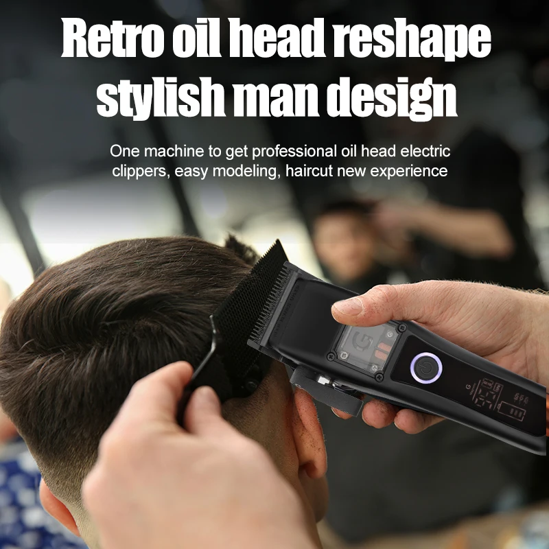 G-28 Custom Logo Barber Salon Professional Hair Clipper Set 10000 rpm With Charging Base Ceramic Blade Magnet Motor