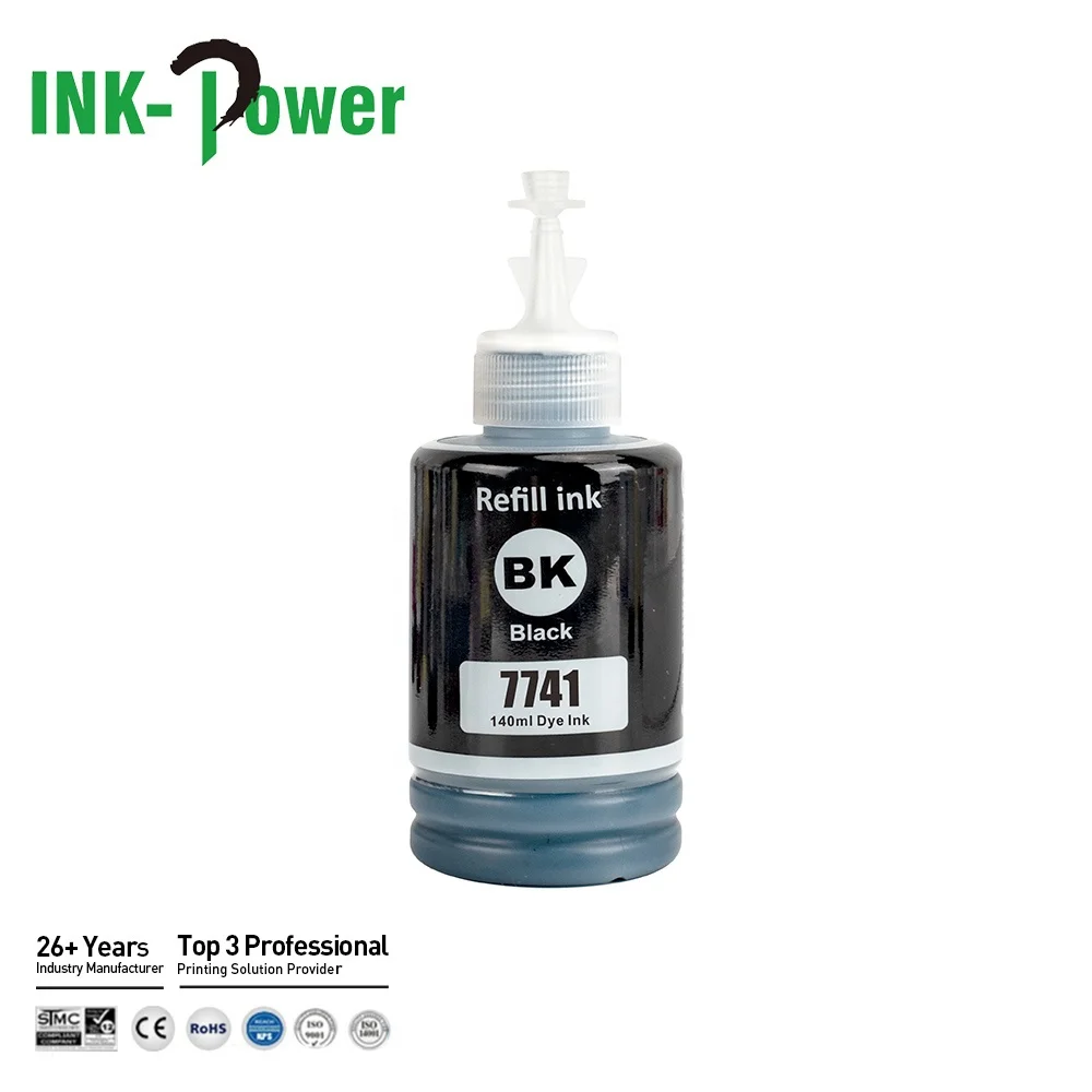 INK-мощность 774 T774 T7741 Премиум совместимый черный объем бутылки на водной основе пополнения чернил Эко-чернила для Epson L605