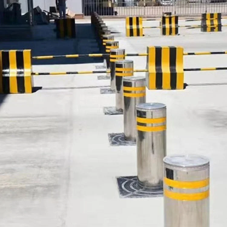 Made in China stainless steel warning column road elastic anti-collision pile reflective barricade