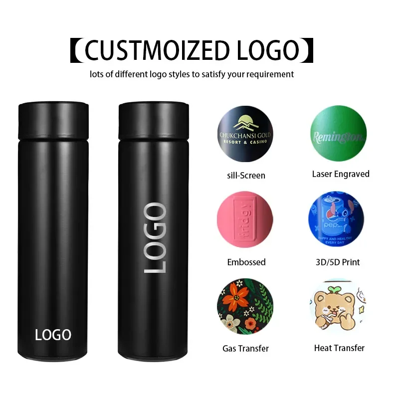 termo Smart LED Temperature Display Metal Insulation Water Bottles Stainless Steel Intelligent Vacuum Flask