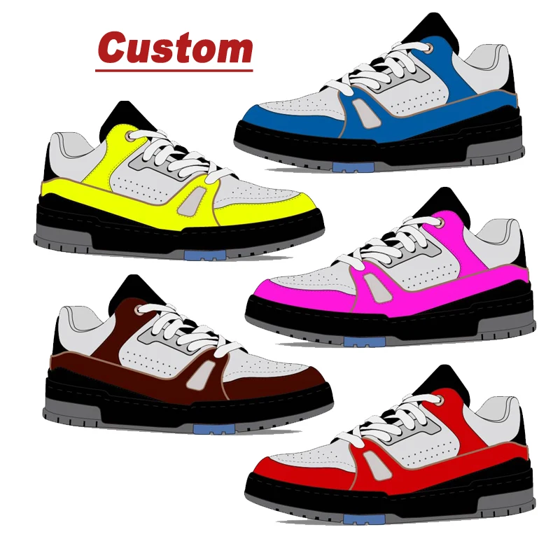 Fully Custom Sneakers Brand Customized LOGO Shoes Men Fashion Casual Platform Walking Running Style Shoes