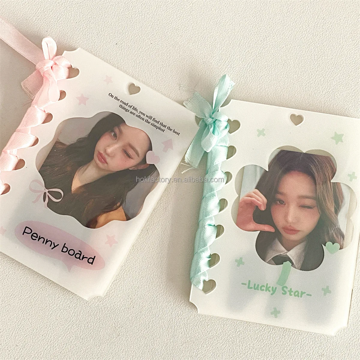 Индивидуальные уникальные держатели для фотокарт Kpop Idol акриловая рамка чехол ПК с лентой держатель брелок