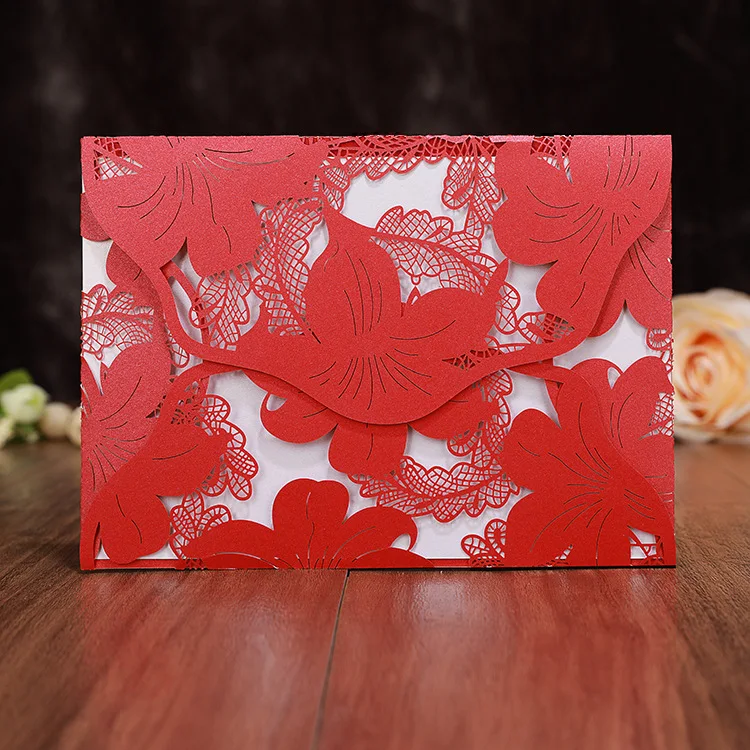 
Fancy Laser Cut Wedding Invitations White Greeting Cards Boda Invita Invitation De Mariage 