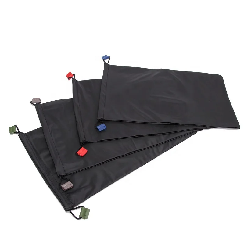 
Custom waterproof nylon black drawstring bag small gift packing pouches with nylon rope string dust bag for travel  (62306292752)