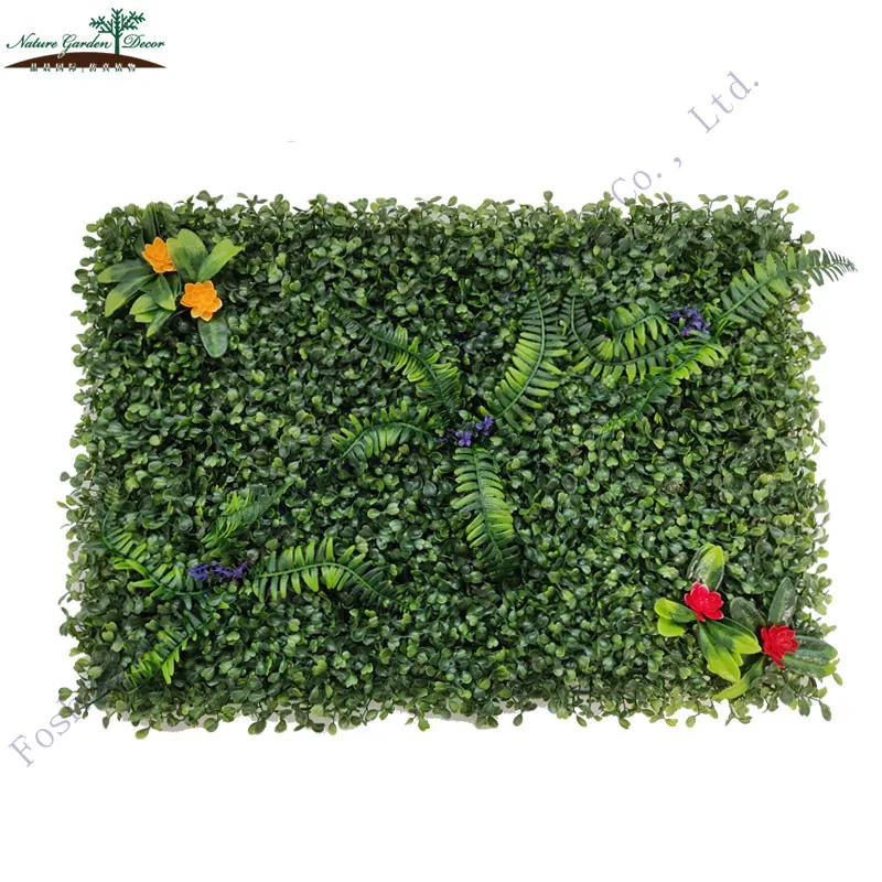 Hot sale Green Faux Grass for Home Decoration Artificial Boxwood Grass Wall Decor